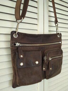 FOSSIL Sutter Brown Leather Crossbody Bag